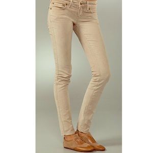 FREE PEOPLE CORDUROY SKINNY STRAIGHT FIT JEANS :)